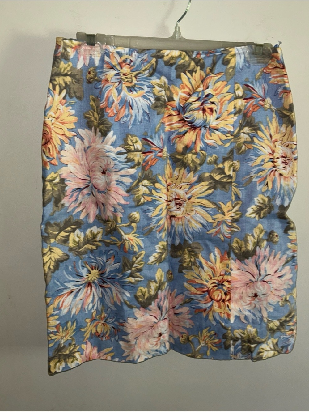 Talbots Floral A-Line Skirt in Blue, Pink, Yellow